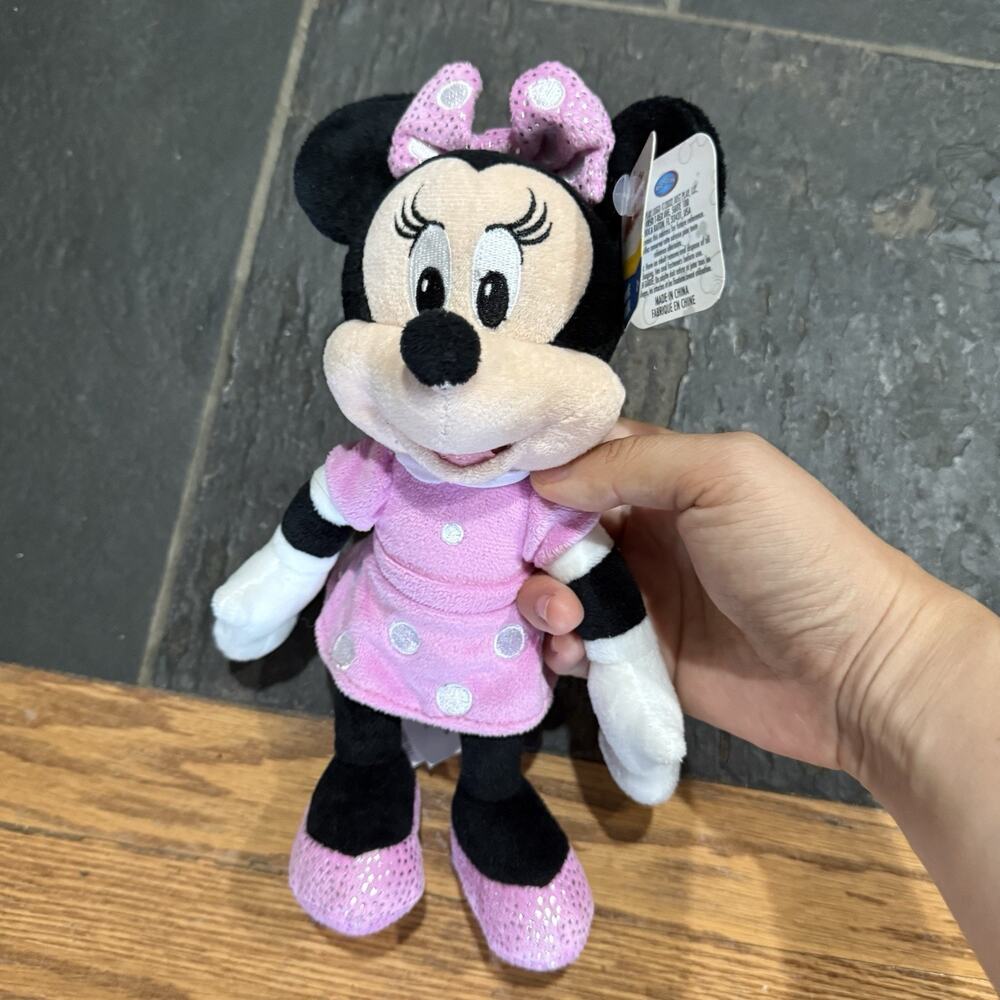 Disney Junior Mickey Mouse Bean Plush Minnie Mouse Stuffed Animal 9”